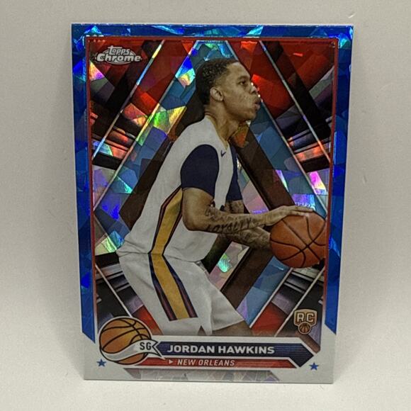 2023-24 Topps Chrome Sapphire - #63 Jordan Hawkins (RC) New Orleans Pelicans - Picture 1 of 2